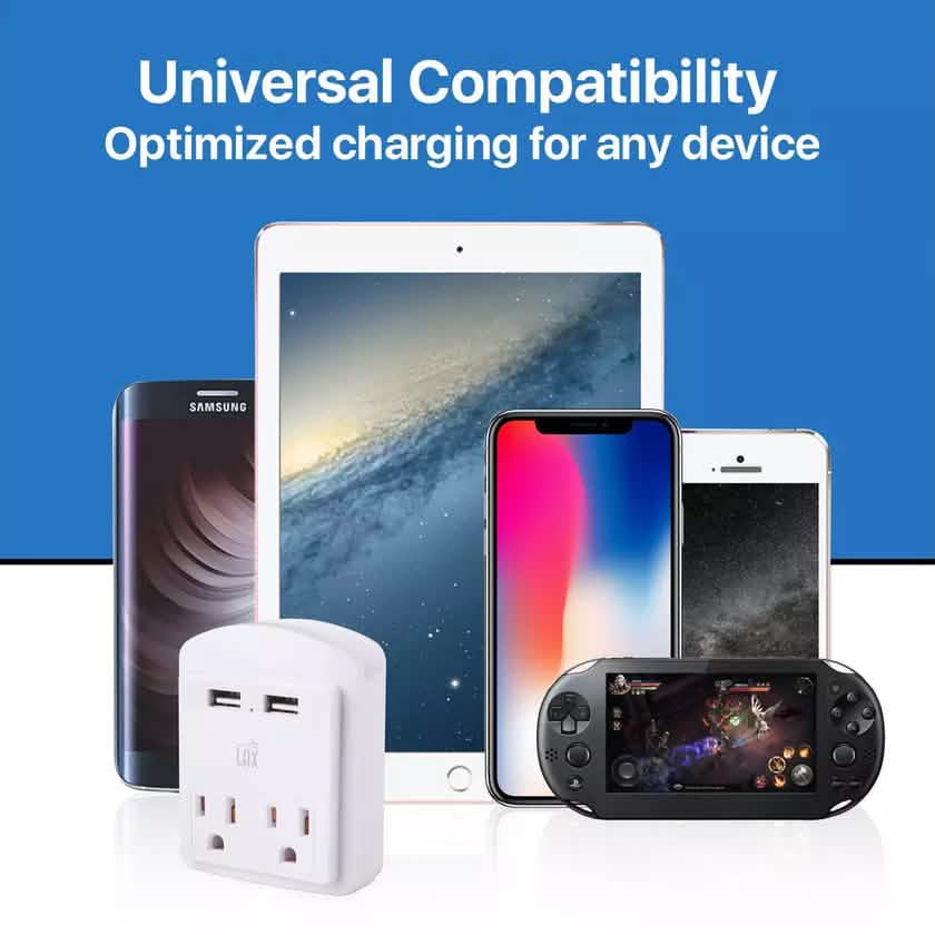 2-Pack: Surge Protector 2 Wall Outlets and 2 USB Ports DailySale
