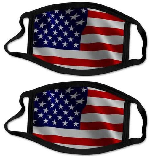 2-Pack: USA American Flag Reusable Washable Mask DailySale