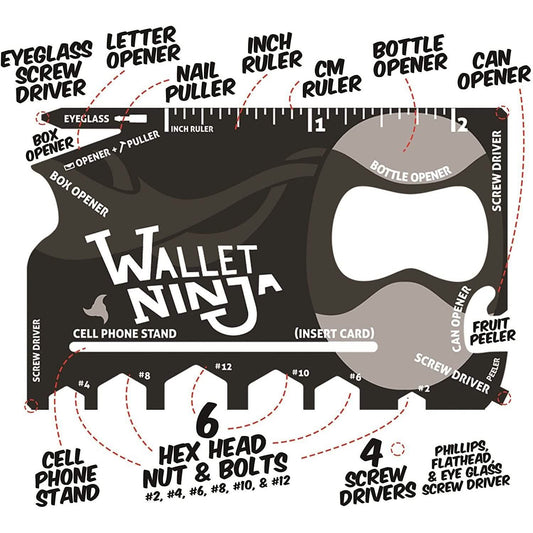 2-Pack: Wallet Ninja 18-in-1 Credit Card Sized Multi-tool DailySale