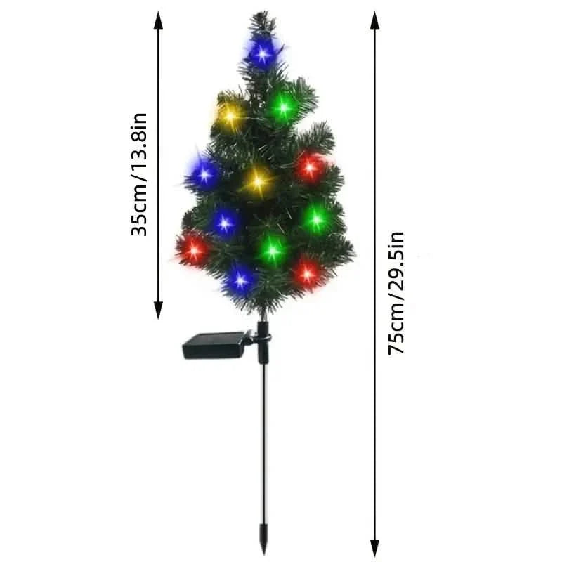 2-Pack: Waterproof Solar Christmas Tree LED Light DailySale