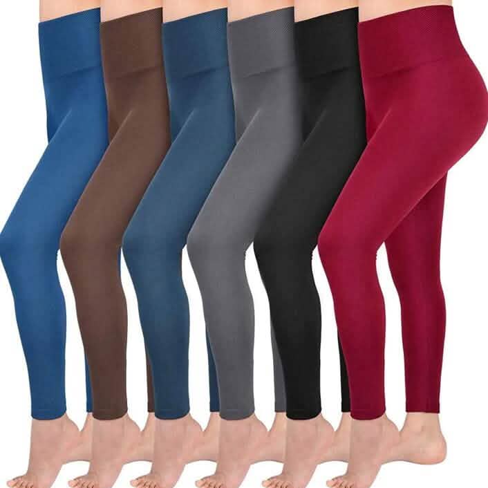 2-Pack: Women’s Fleece Lined High Waist Leggings DailySale