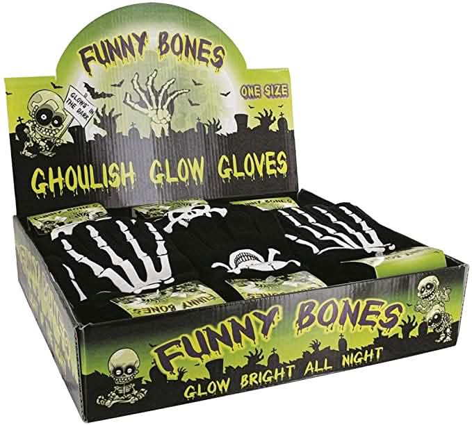 2-Pair: Funny Bones Glow In The Dark Gloves DailySale