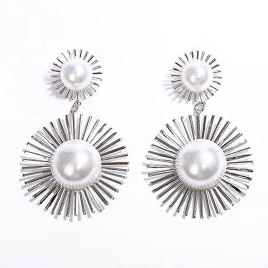 2-Pairs: Women's Imitation Pearl Alloy Earrings DailySale