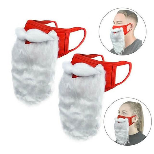 2-Piece: Adult Funny Cosplay Santa Claus Mask Face DailySale