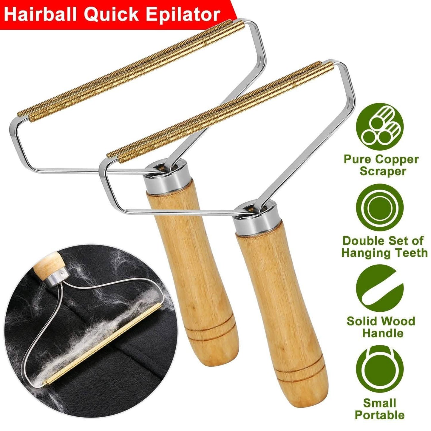 2-Piece: Portable Reusable Double Sided Lint Remover Travel DailySale