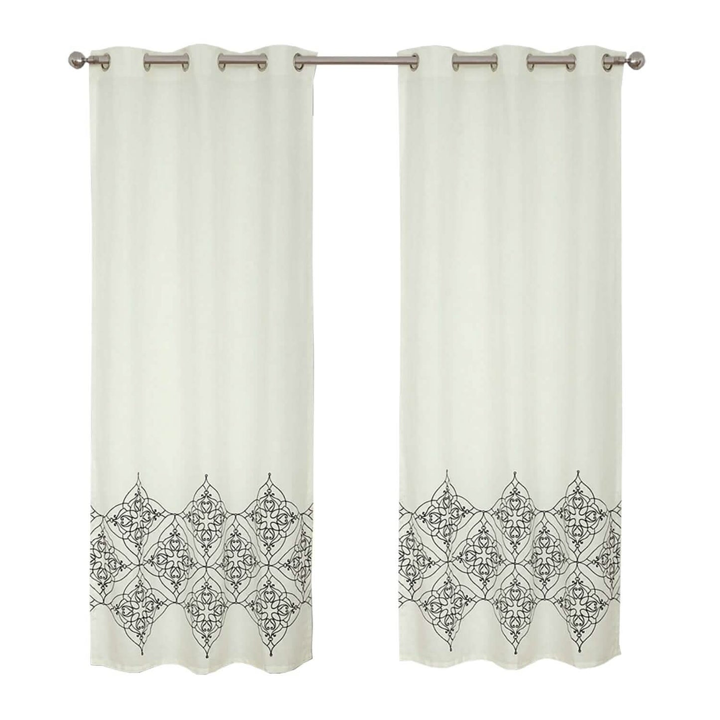 2-Piece Set: Global Varanasi Embroidered Window Panel Pair DailySale