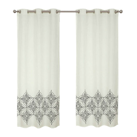 2-Piece Set: Global Varanasi Embroidered Window Panel Pair DailySale