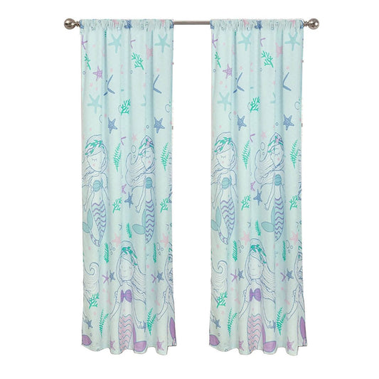 2-Piece Set: Kidz Mix Mystical Mermaid Window Panel Pair DailySale