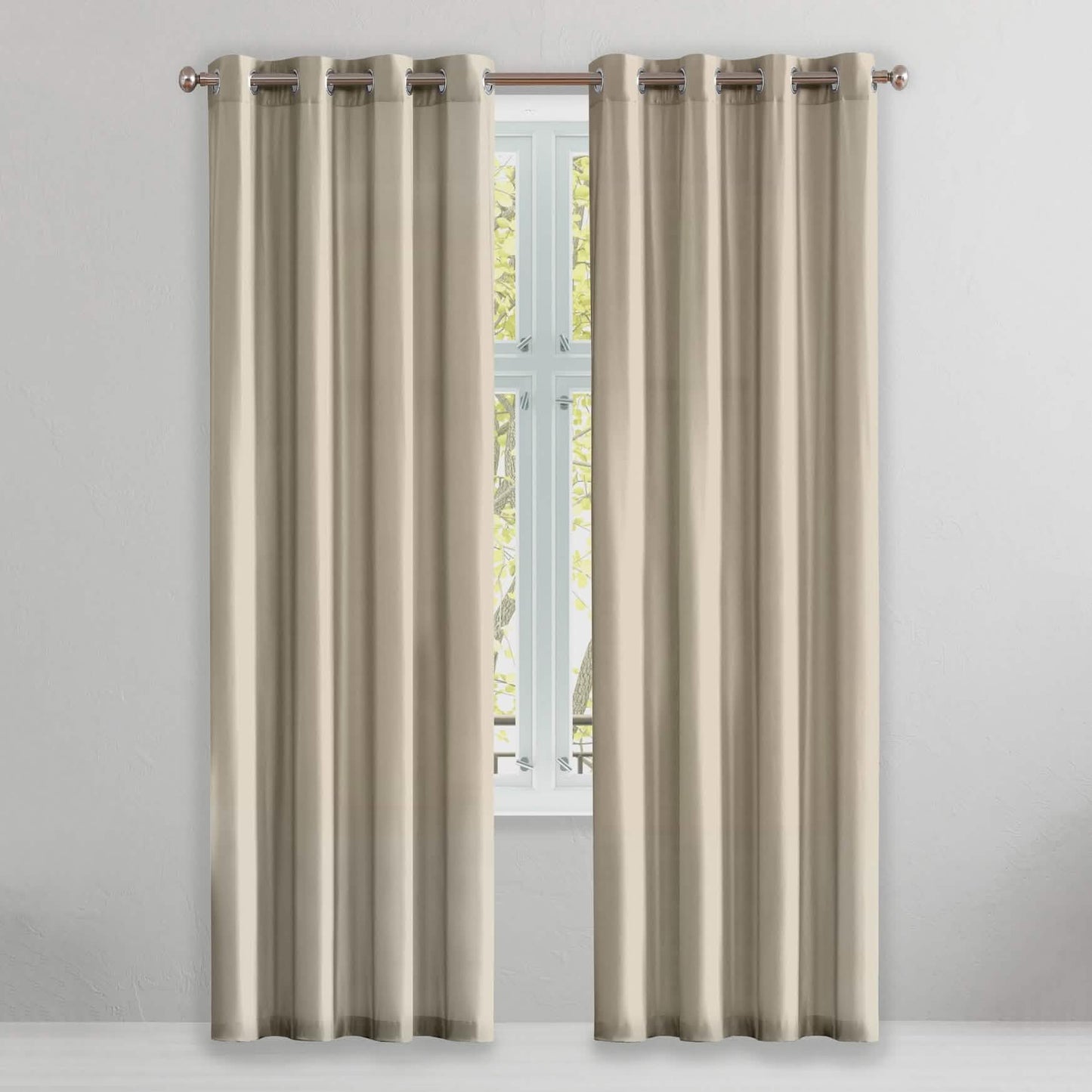 2-Piece Set: Solid Blackout Thermal Window Curtain Pair Panel DailySale