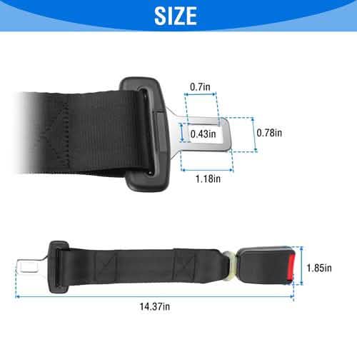2-Piece: Universal 14” Car Seat Belt Extender DailySale