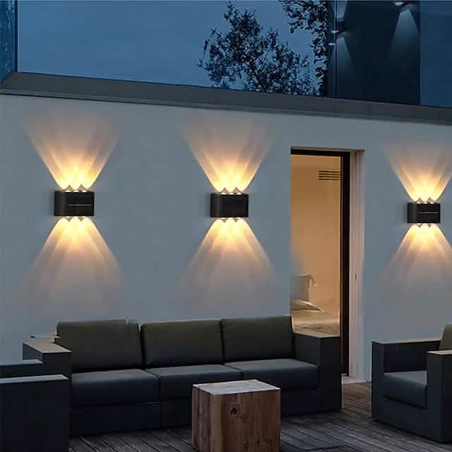 2-Pieces: Outdoor Wall Light Solar Waterproof LED Light DailySale