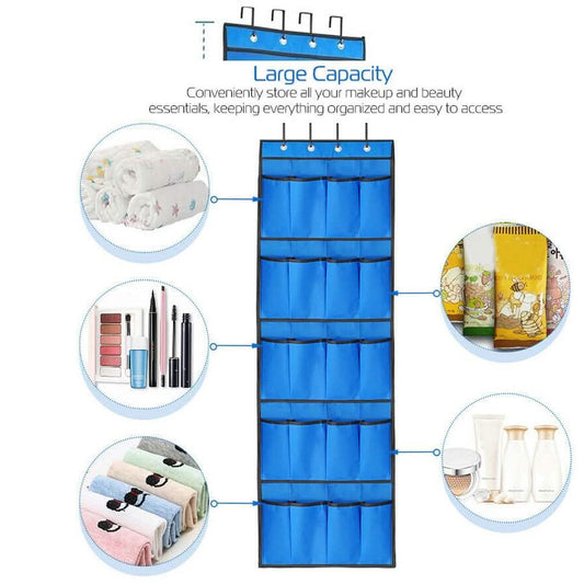 20 Pocket: Over the Door Shoe Rack Organizer DailySale