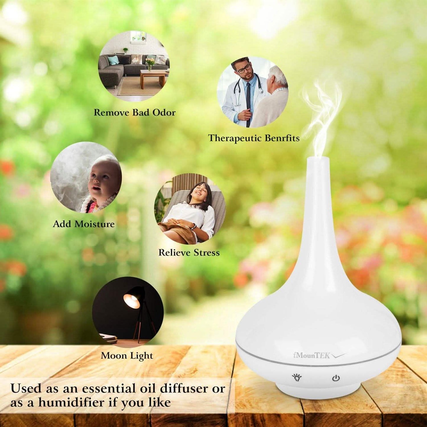 200ml Cool Mist Humidifier Ultrasonic Aroma Essential DailySale