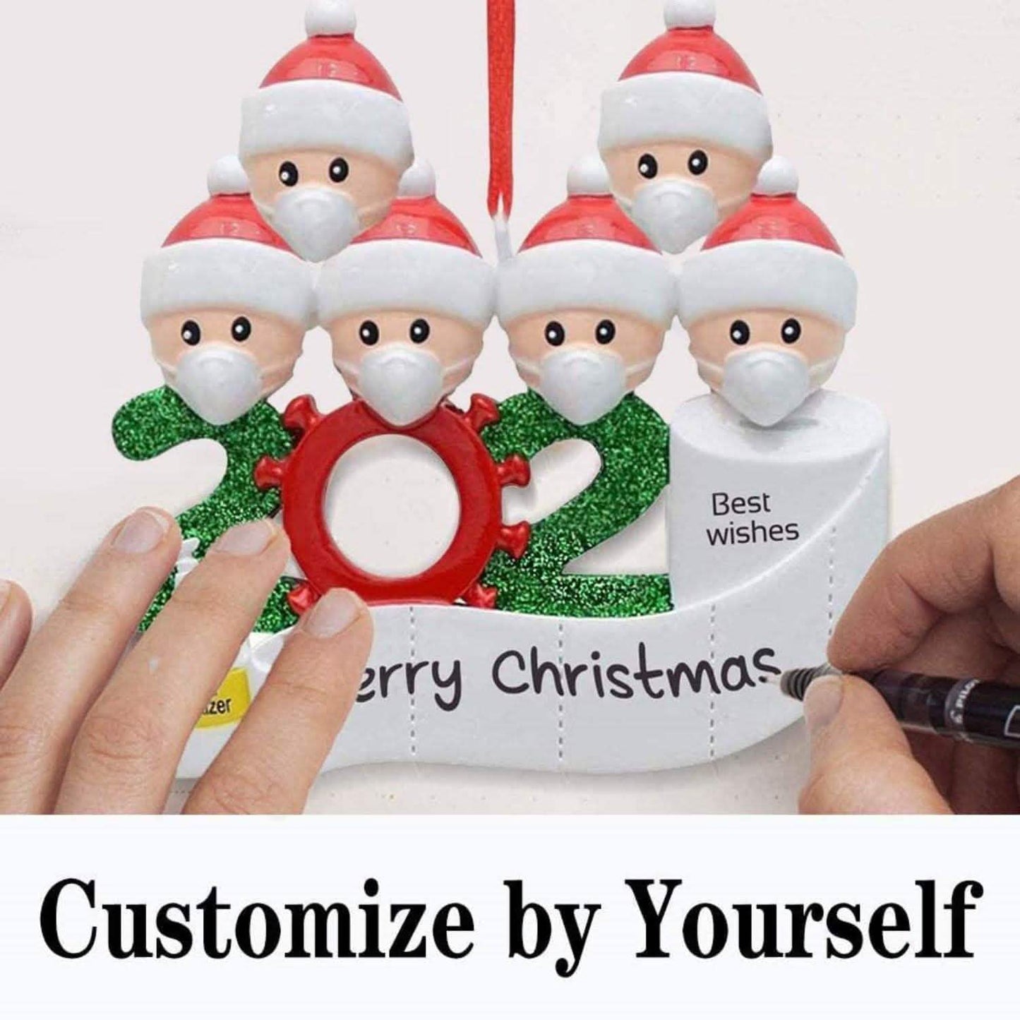 2020 Quarantine Family Personalized Christmas Ornaments DailySale