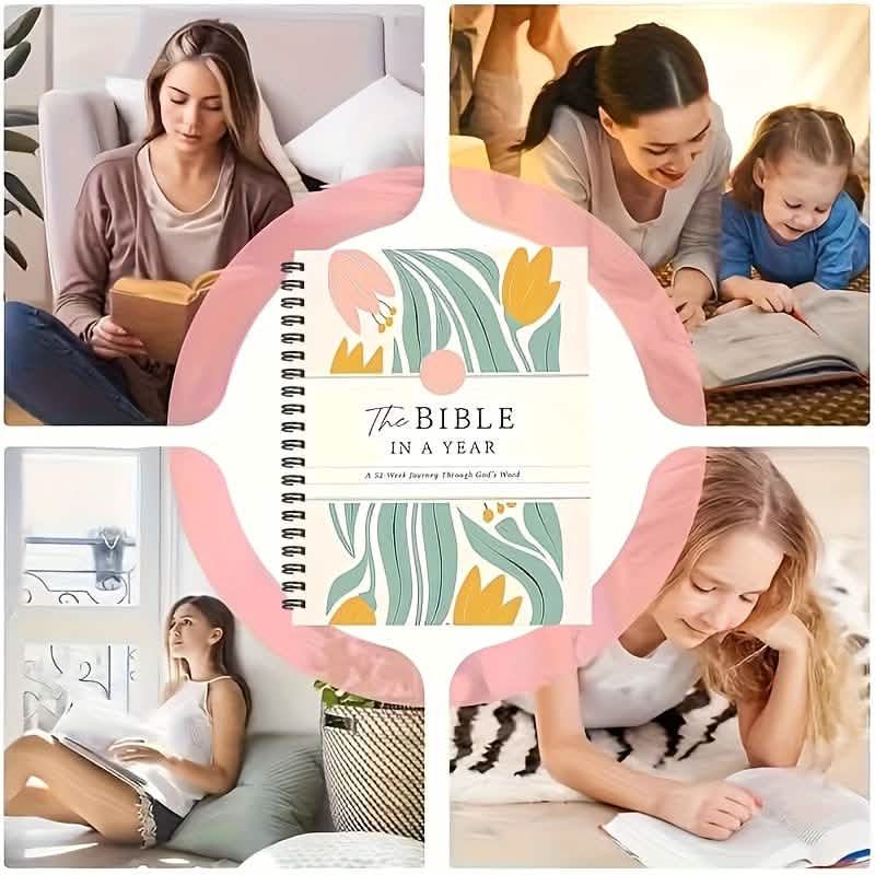 1-Year Bible Study Plan & Prayer Journal – Undated Spiral Bound DailySale
