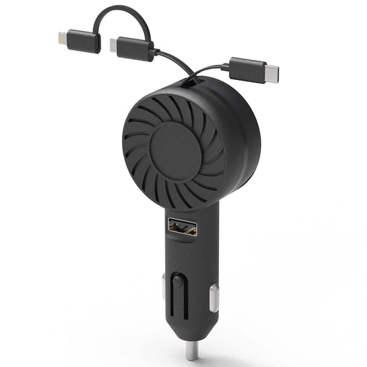 21W 3-in-1 Retractable Car Phone Charger DailySale