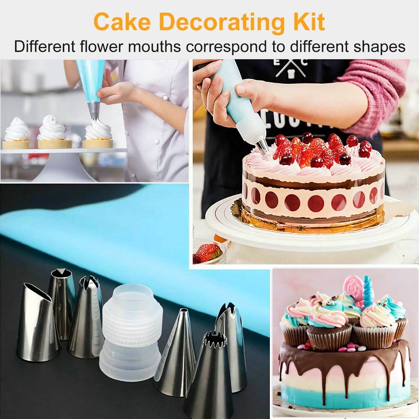 24-Piece: Stainless Steel Cake Decorating Supplies Kit DailySale