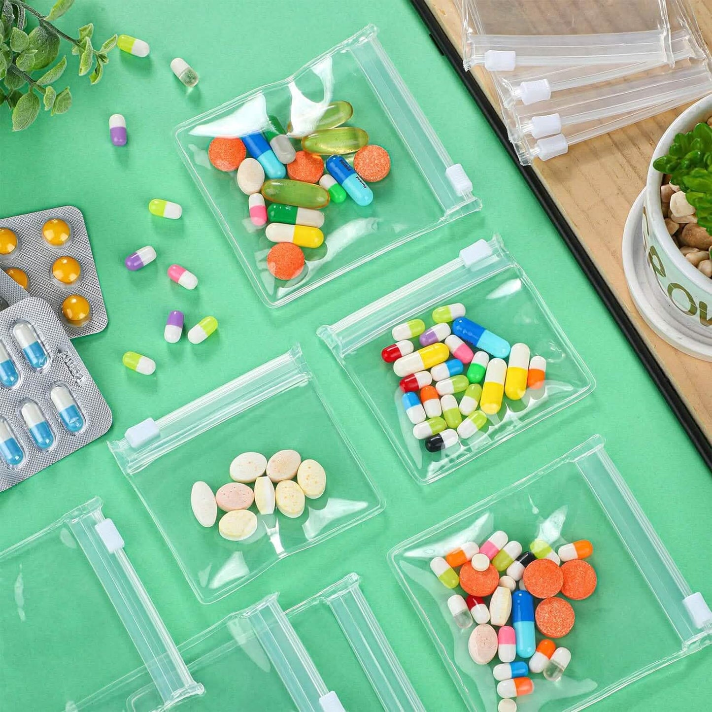 24-Piece: Zippered Pill Pouch Bags DailySale