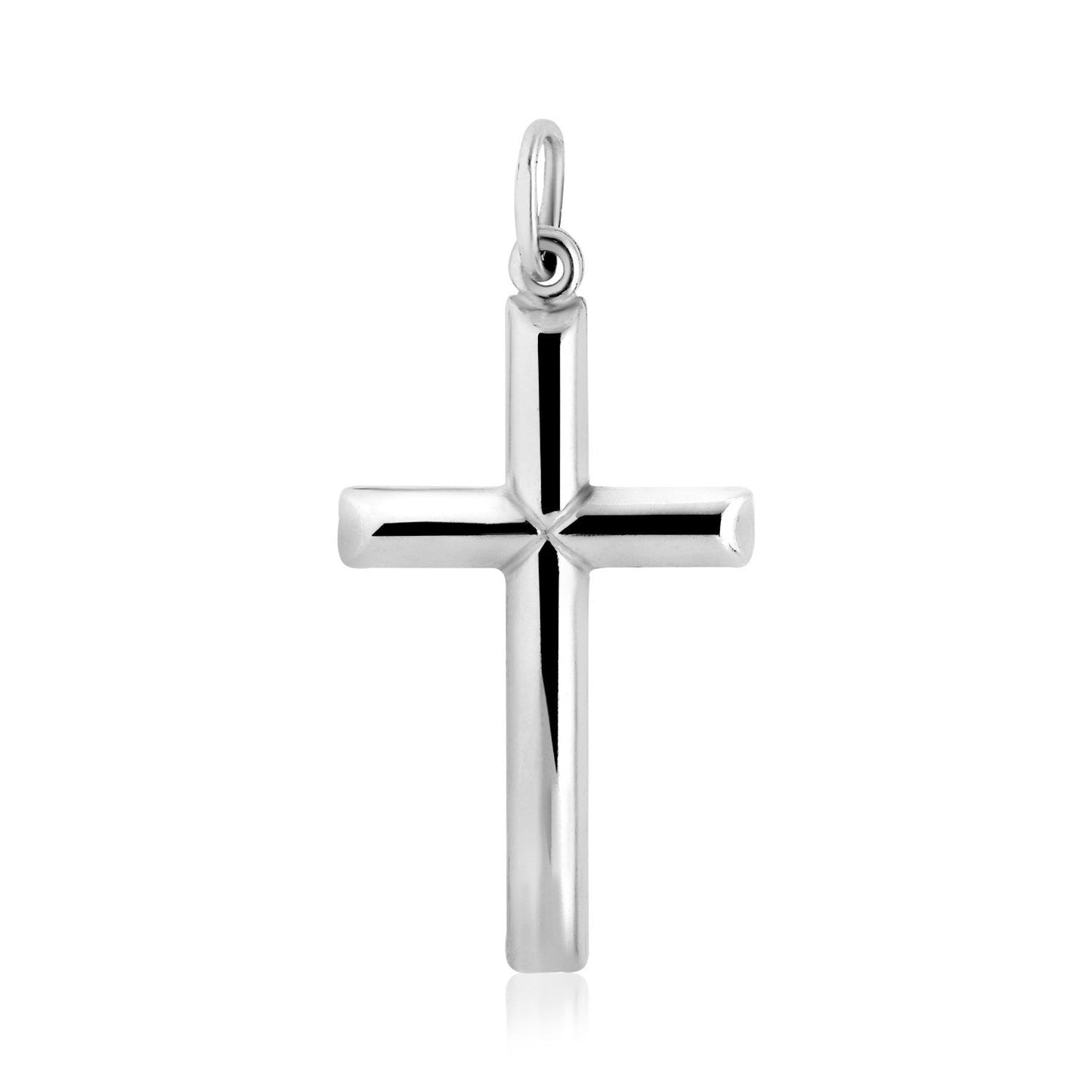 Sterling Silver Polished Bar Cross Pendant Bids.com
