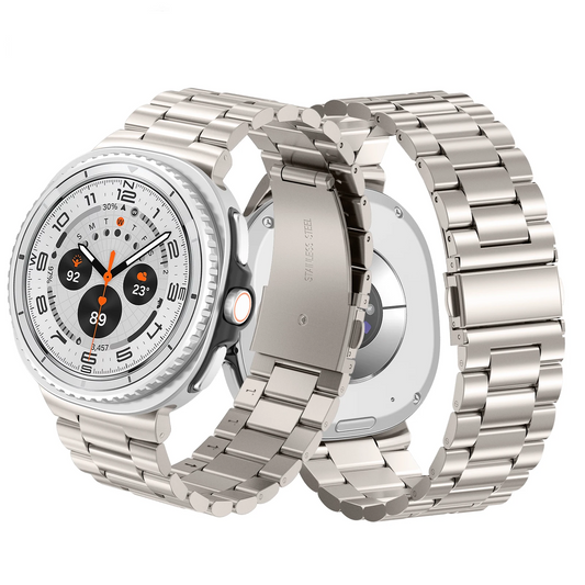 Galaxy Watch 8 Stainless Steel Band – Stylish Metal Bracelet Wristwatchstraps.co