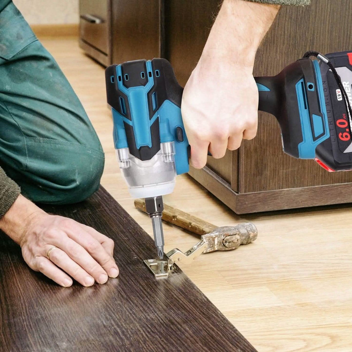 3-In-1 Cordless Electric Impact Wrench Drill Screwdriver with Brushless Motor Max 3450RPM Variable Speed DailySale