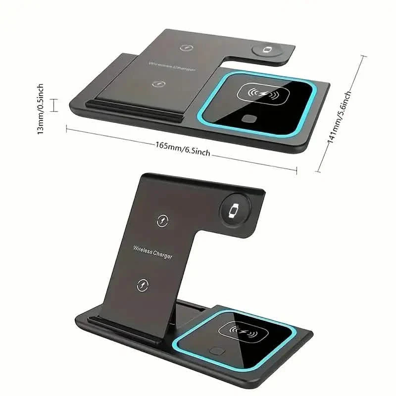 3-in-1 Folding Fast Wireless Charger Station DailySale