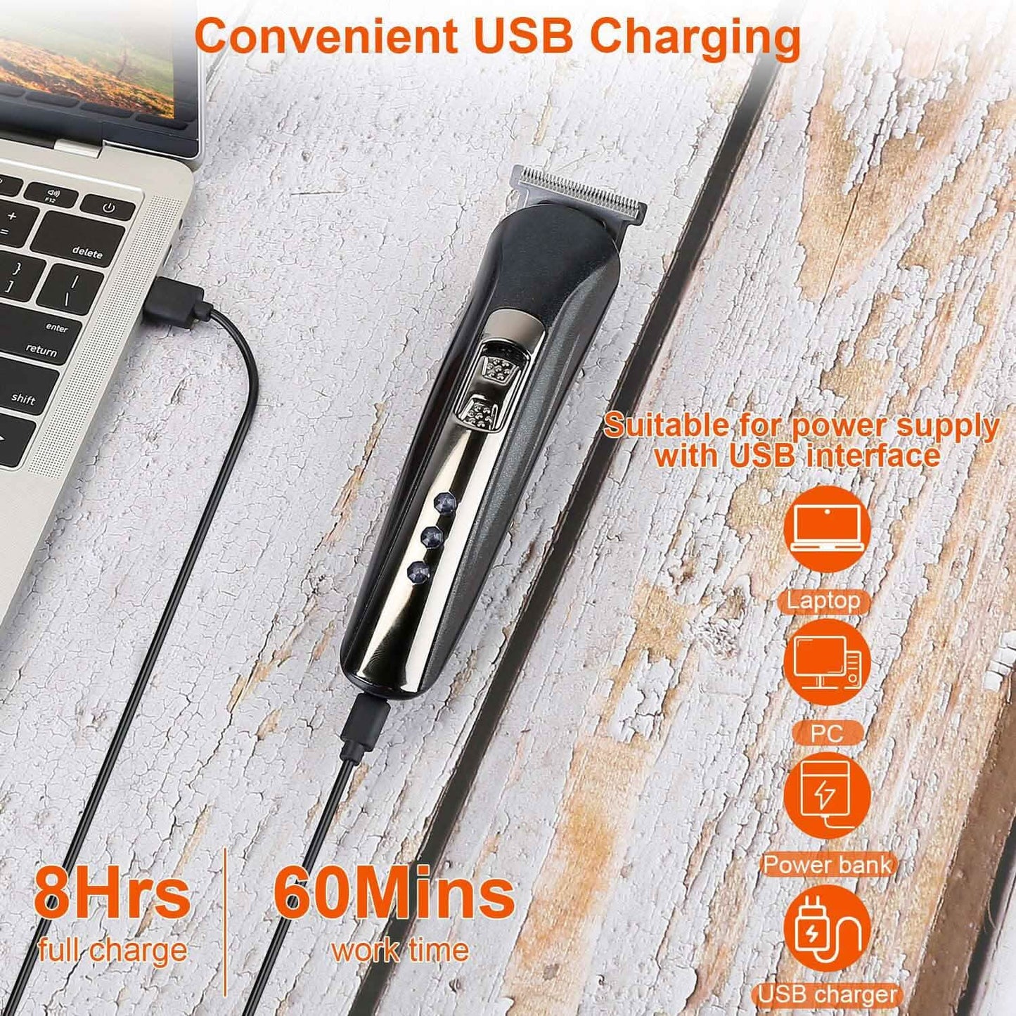3-in-1 Rechargeable Hair Clipper Cordless Hair Trimmer Shaver DailySale