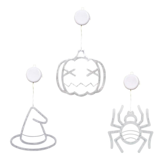 3-Pack: Halloween Window Light with Suction Cup Hanging Holes DailySale