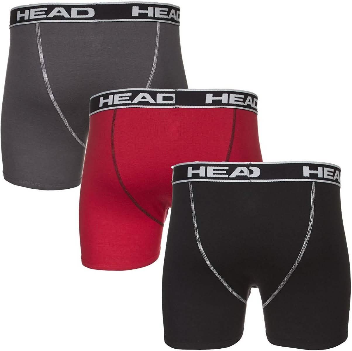 3-Pack: Head Men's Cotton Boxer Briefs - Size: Large DailySale