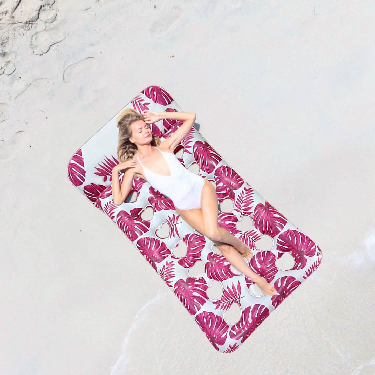 3-Pack: Inflatable Pool Float Raft Water Lounge 330lbs Load-Bearing Mattress with Headrest DailySale