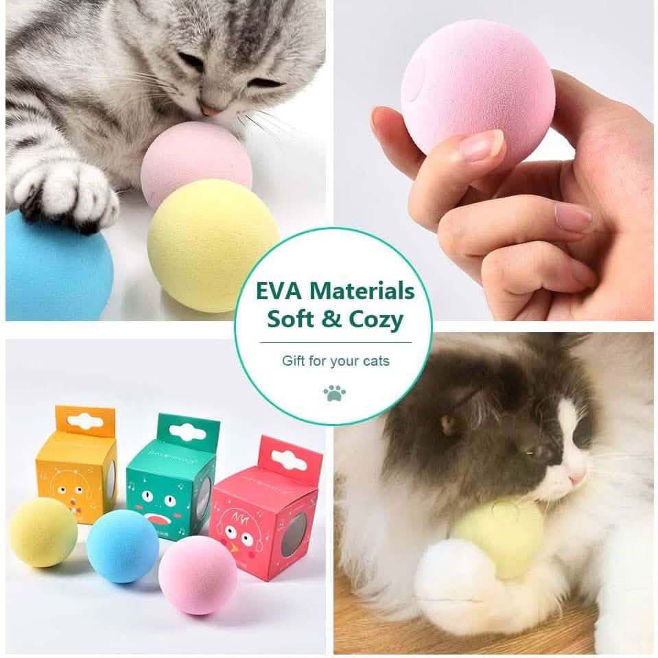 3-Pack: Realistic Chirping Balls Cat Toys DailySale