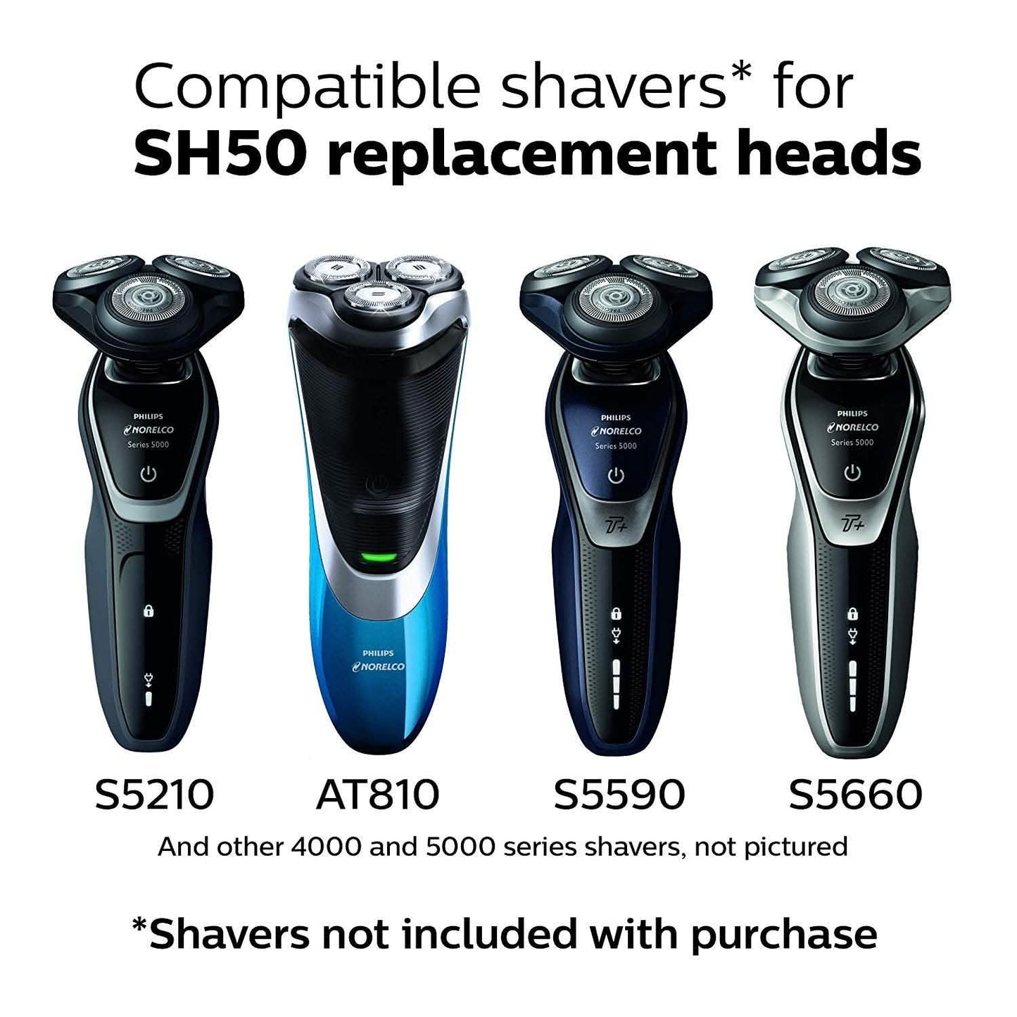 3-Pack: Generic Replacement Heads for Philips Norelco Shavers Series 5000 DailySale