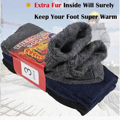 3-Pairs: Men's Thermal Socks for Cold Weather Insulated Socks DailySale