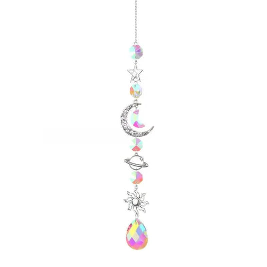3-Pieces: Crystal Wind Chime Pendant Catcher Diamond Prisms DailySale