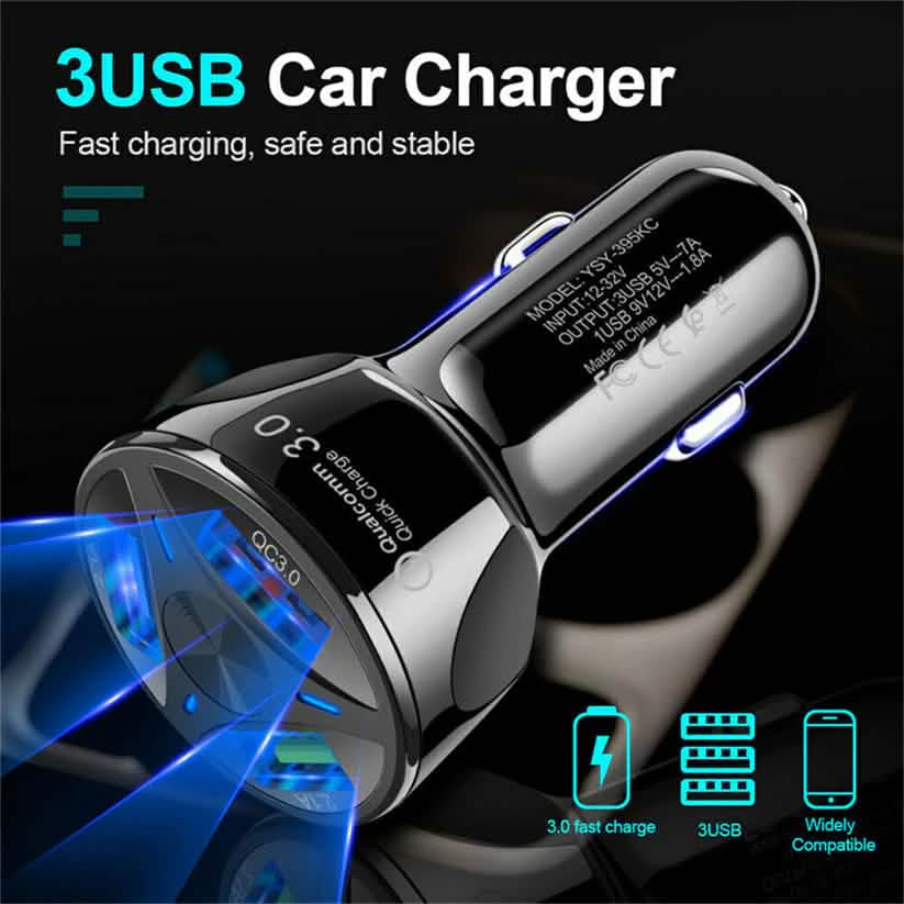 3-Port LED Car Charger DailySale