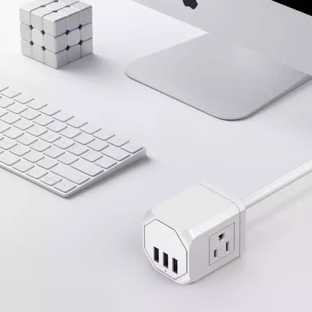 3 Wall Outlets with 3 USB Ports (5ft cord) DailySale