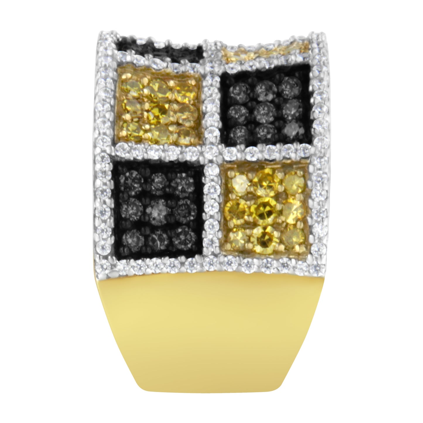 14KT Yellow Gold Champagne, Yellow and Round Diamond Band Ring (1 1/2 cttw, H-I Color, I1-I2 Clarity) Bids.com