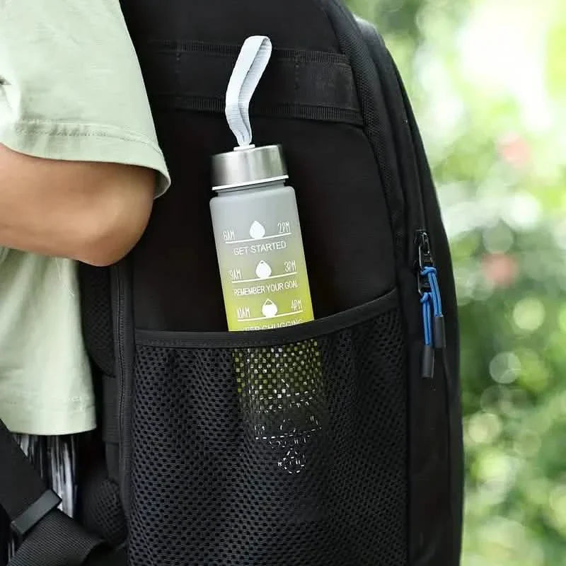 300ml Gradient Color Frosted Water Bottle With Straw DailySale