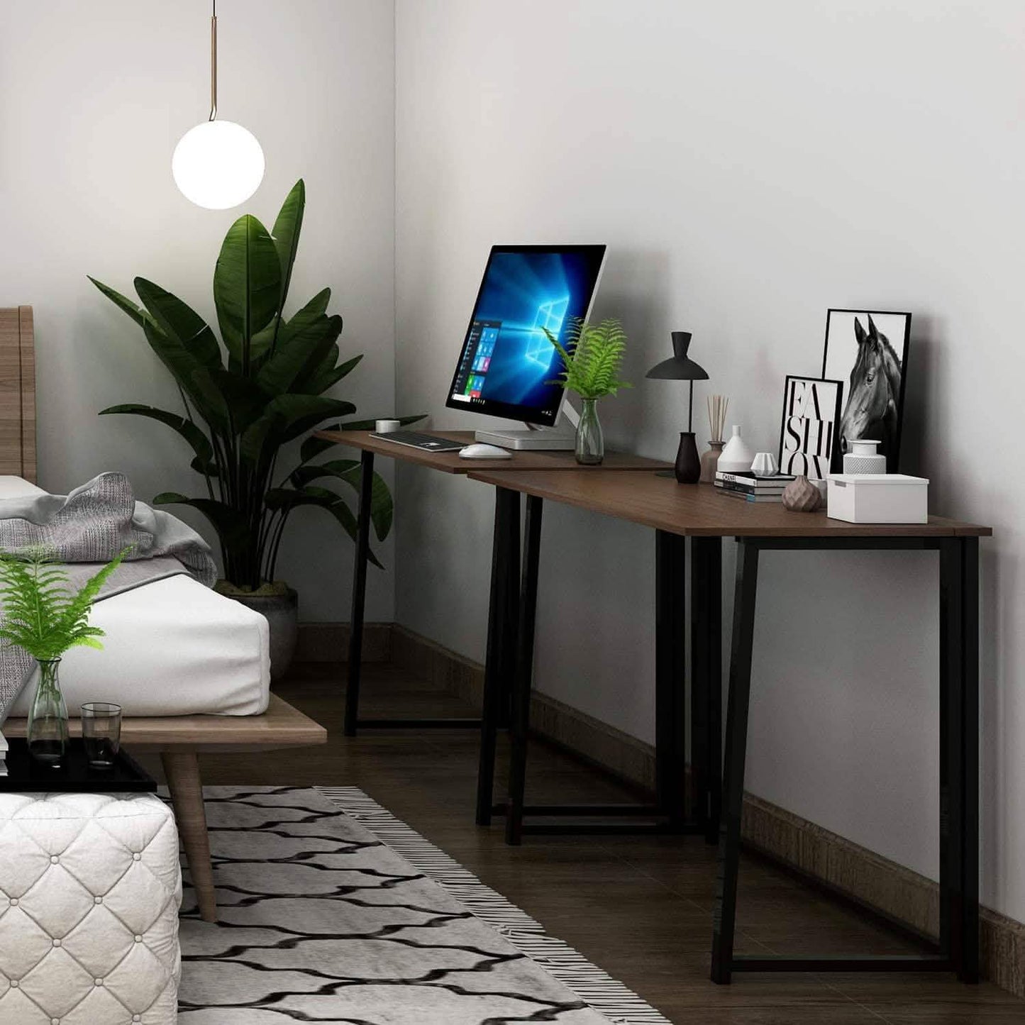 31.5" Small Desk No-Assembly Folding Computer Desk DailySale