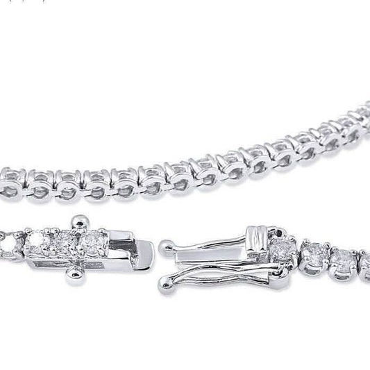3.15ct. Round Cut Diamond Tennis Bracelet In 14k White Gold DailySale