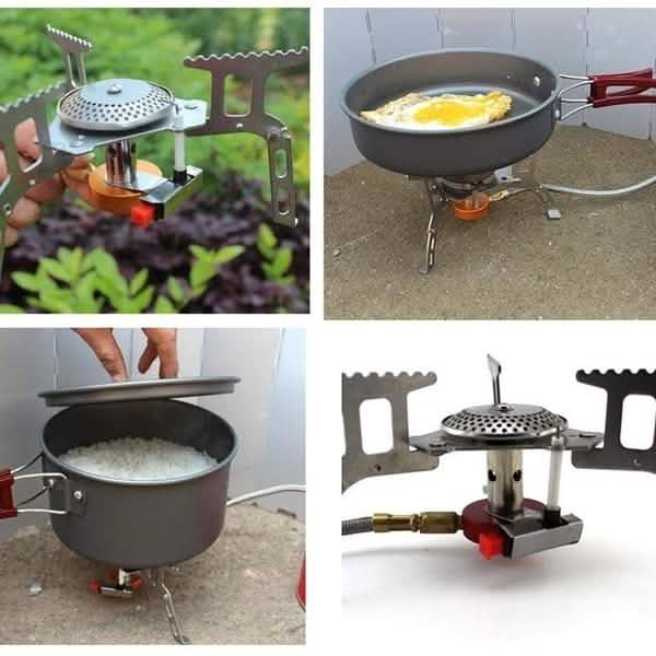 3500W Portable Foldable Outdoor Camping Picnic Gas Burner Steel Stove DailySale