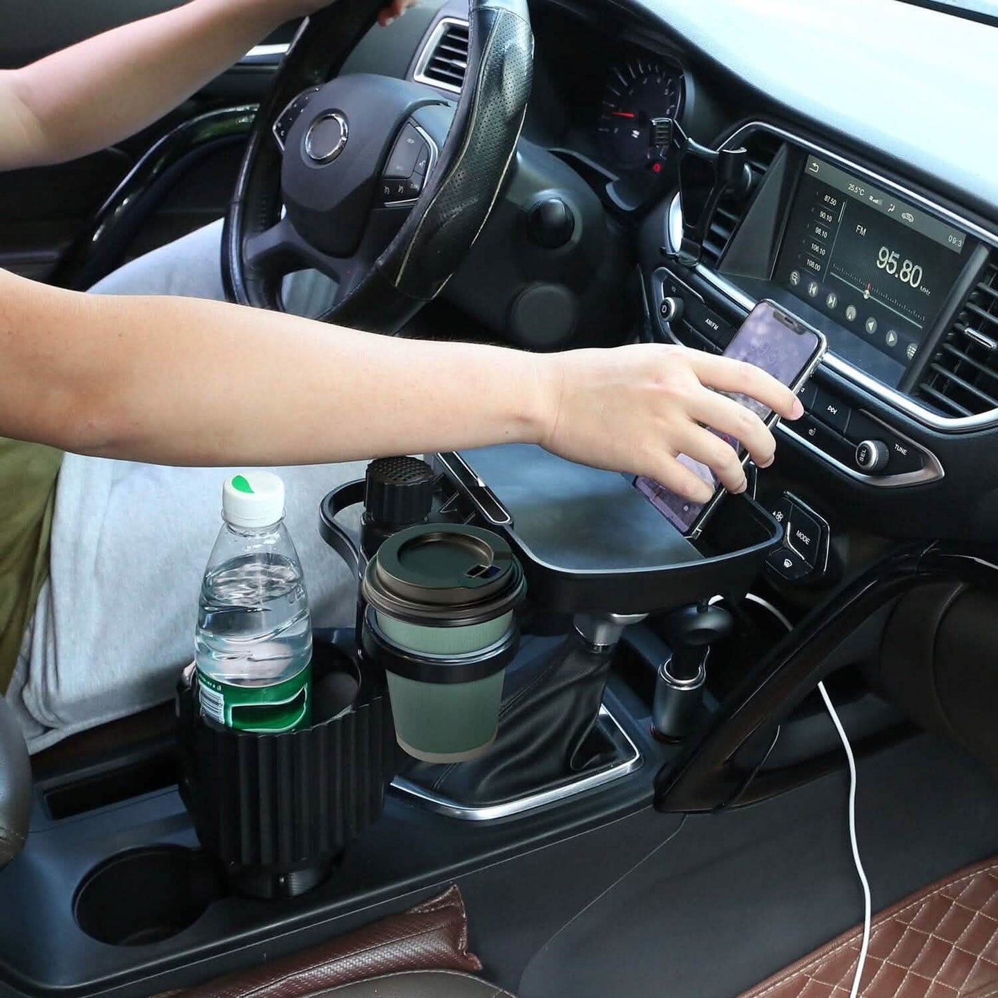 4-in-1 Car Cup Holder Tray Food Table DailySale