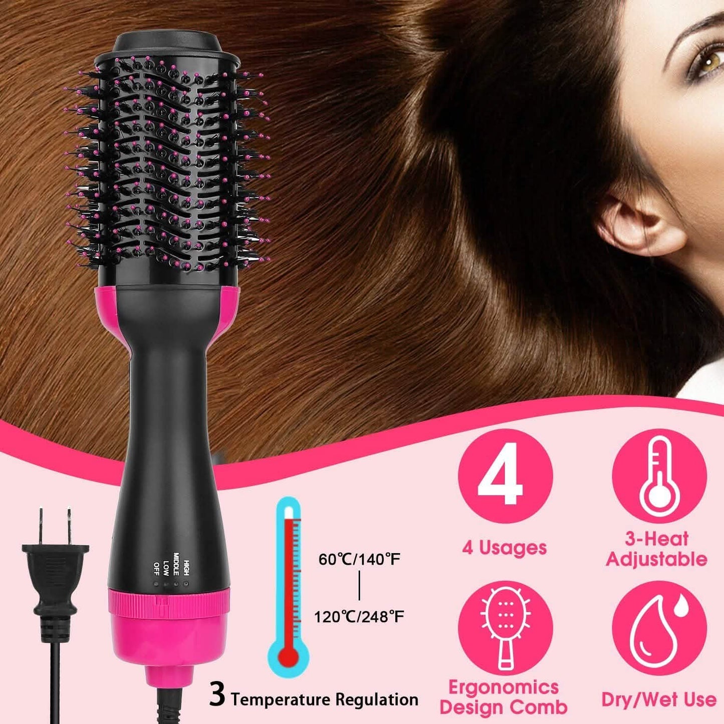 4-in-1 Hair Dryer Volumizer Brush DailySale