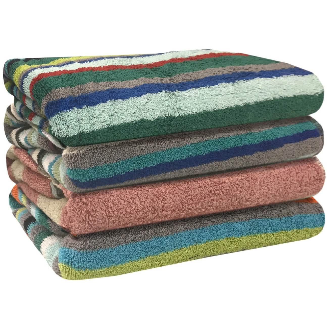 4-Pack: 100% Cotton Extra Absorbent Multicolor Bath Towels DailySale