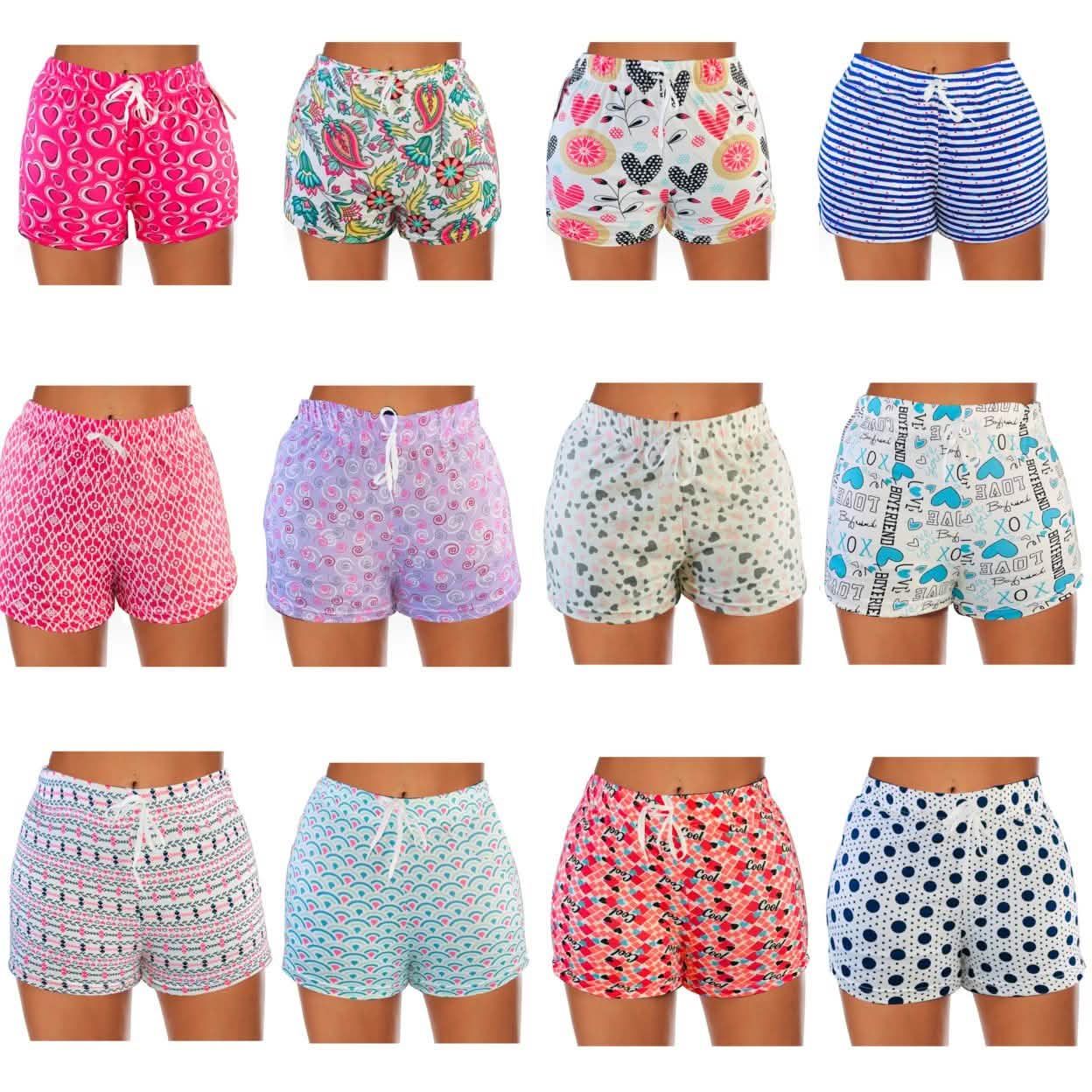 4-Pack: Mystery Deal Women's Comfy Lounge Bottom Pajama Shorts with Drawstring DailySale