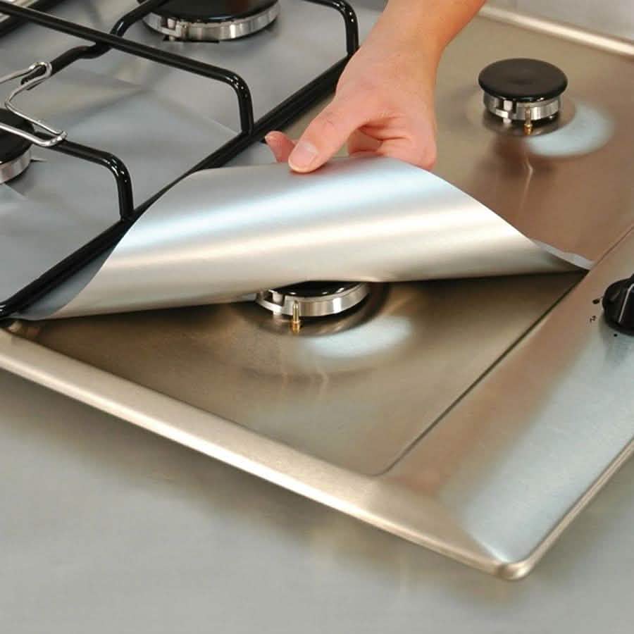 4-Pack: Nonstick Reusable Aluminum Gas Stove Covers DailySale