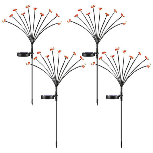 4-Pack: Solar Powered Stake Bee Light 2 Lighting Mode Lifelike Firefly DailySale