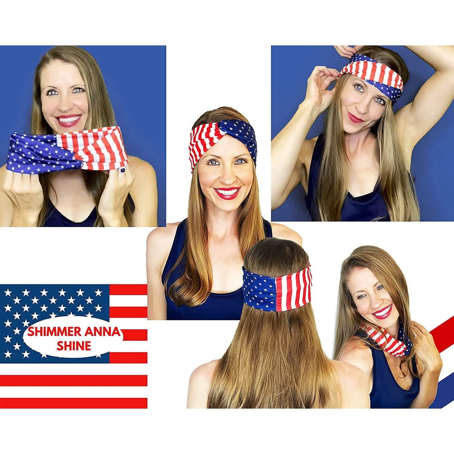4-Pack: USA American Flag Headbands DailySale