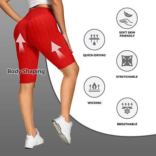 4-Pack Women's Butt Lifting Biker Shorts (Anti-Cellulite) DailySale