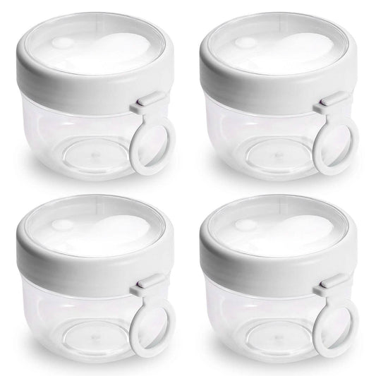 4-Piece: 20 Oz Oat Containers with Lids and Folding Spoons DailySale